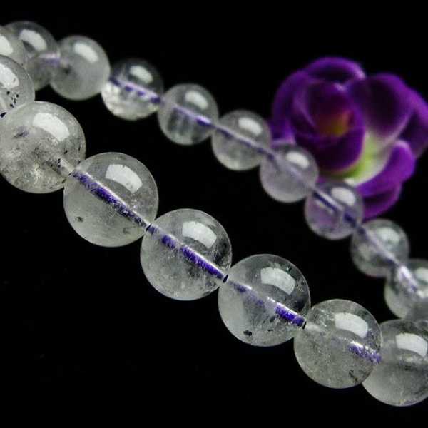 ブ ルーストロベリークォーツ水晶 ブレスレット 11mm [T687-523]