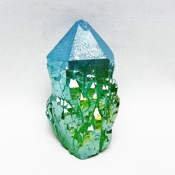 オーラ水晶 オーラクリスタル カテドラルライブラリー  原石 (グリーン)[T693-5284]