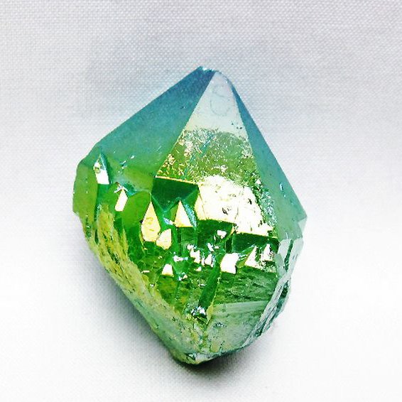 オーラ水晶 オーラクリスタル カテドラルライブラリー  原石 (グリーン)[T693-5298]