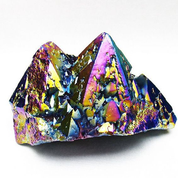 オーラ水晶 オーラクリスタル クラスター (レインボー) [t693-5404]