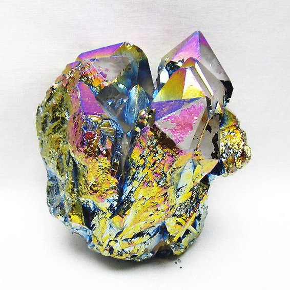 オーラ水晶 オーラクリスタル クラスター (レインボー) [t693-5408]
