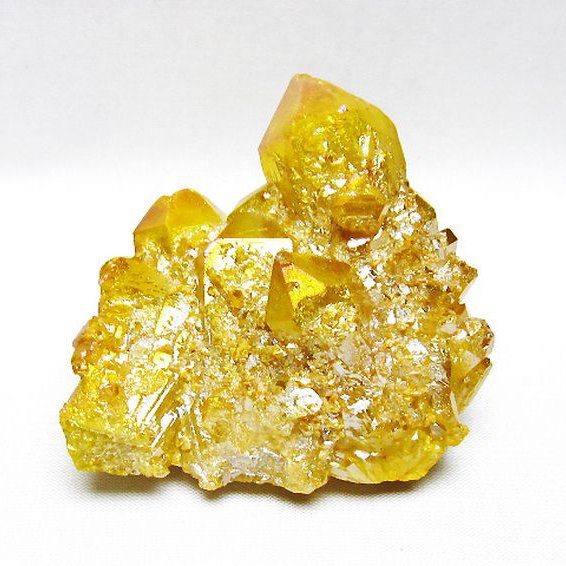 オーラ水晶 オーラクリスタル クラスター (イエロー) [t693-5582]