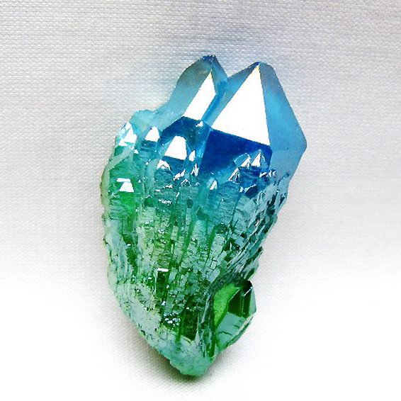 オーラ水晶 オーラクリスタル カテドラルライブラリー 原石 (グリーン) [t693-5788]