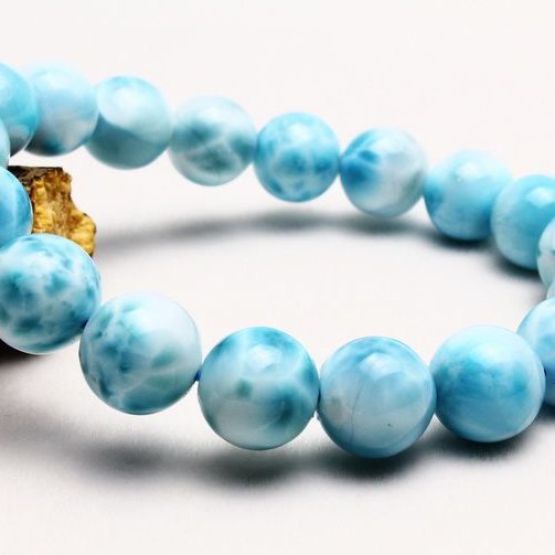 ラリマー ブレスレット 11mm [t7-17952] ラリマーブレスレット 約4㎜ 26玉