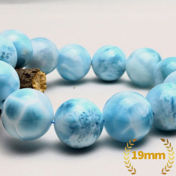 ☆愛と平和の石☆コミュニケーション能力を高める☆ ラリマー ブレスレット 19mm T7-18174[T7-18174]