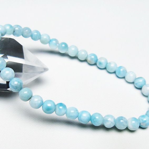 ラリマー ブレスレット 6mm 17～17.5cm M～L サイズ 天然石