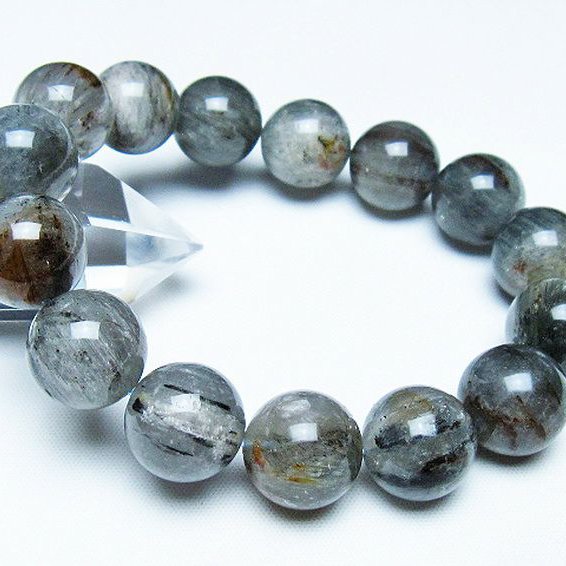 トルマリンルチル ブレスレット 15mm [T702-6657]