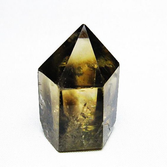 虹入り ライトニング水晶ガーデンクォーツ（庭園水晶） 六角柱[T705-7307]