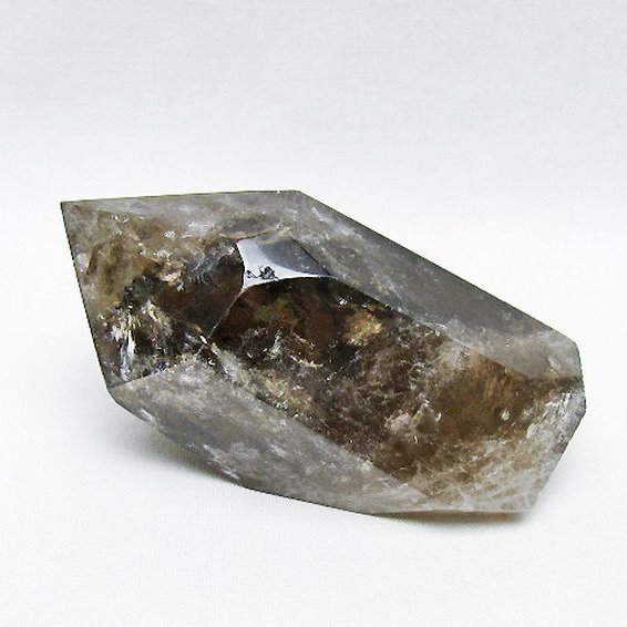 虹入り ライトニング水晶ガーデン水晶 六角柱[t705-7717]