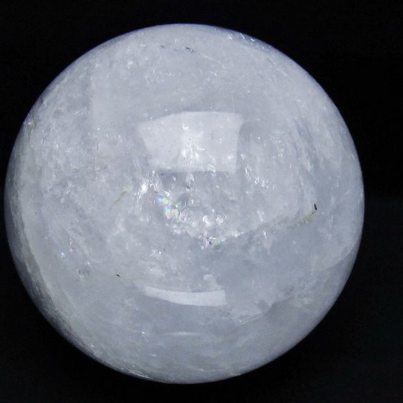 ヒマラヤ水晶丸玉 （小）直径 約57.1mm 鉱物入り 虹入りヒマラヤ水晶丸玉 24mm [T317-4033]