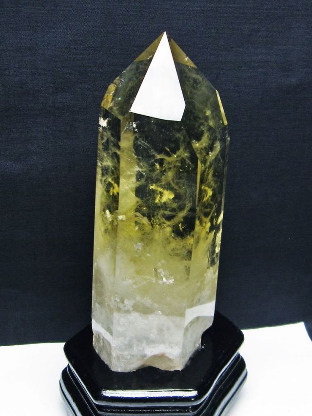1.4Kg シトリン水晶 六角柱[T719-4418]