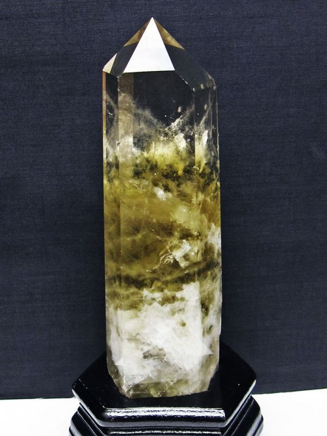 シトリン水晶 六角柱 [t719-4963]