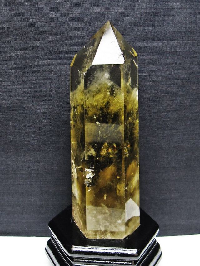シトリン水晶 六角柱 [t719-4964]