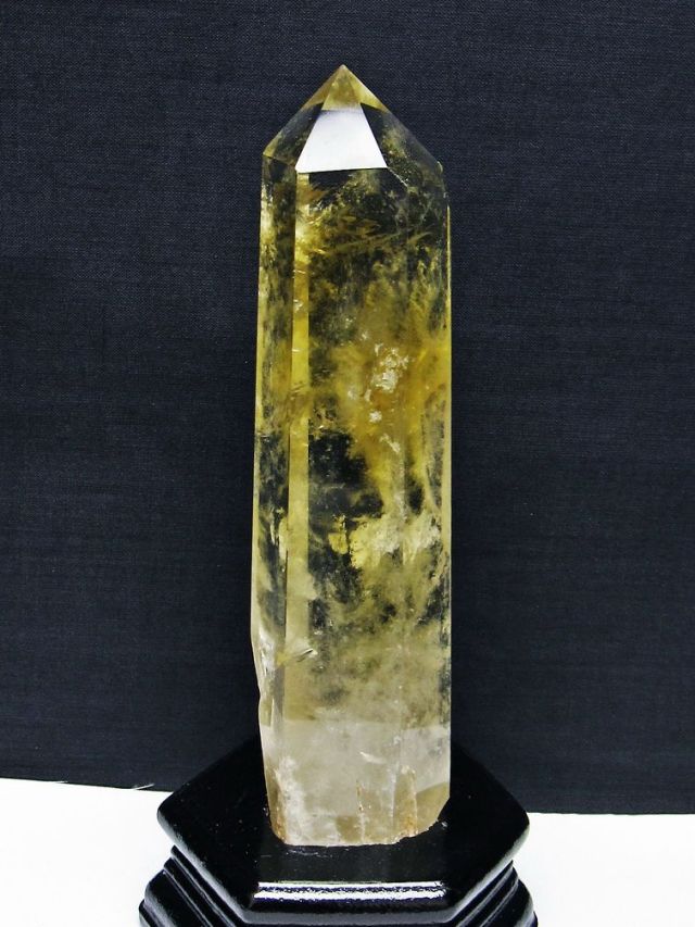 シトリン水晶 六角柱 [t719-4982]