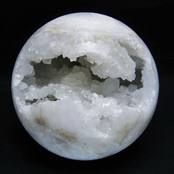 1.7Kg モロッコ産 水晶 笑口 丸玉 125mm [T722-1023]