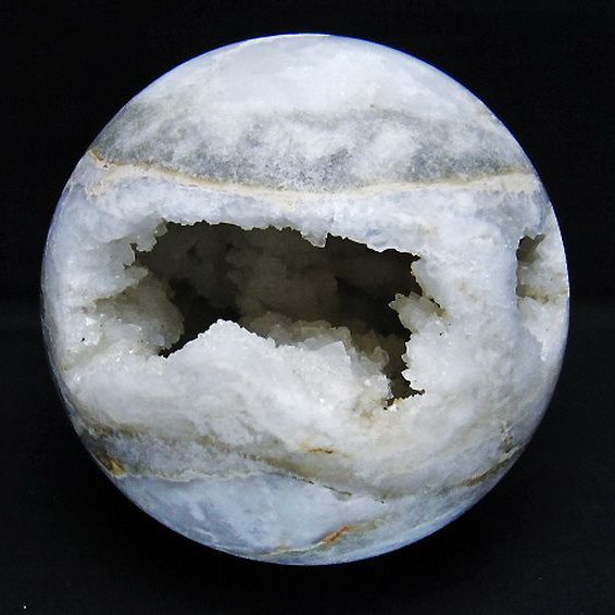 1.5Kg モロッコ産 水晶 笑口 丸玉 124mm [t722-852]