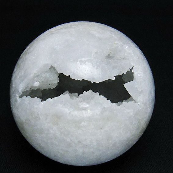 モロッコ産 水晶 笑口 丸玉 64mm [T722-937]