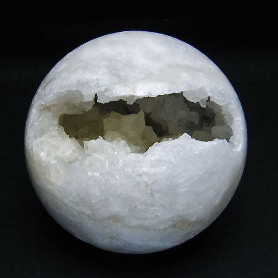 モロッコ産 水晶 笑口 丸玉 86mm [t722-976]