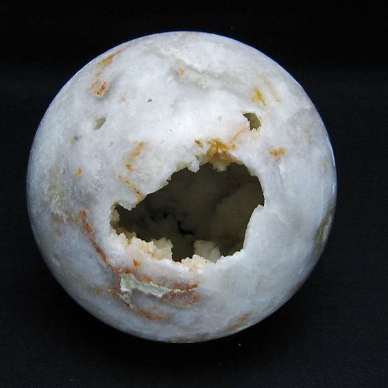 モロッコ産 水晶 笑口 丸玉 81mm [T722-983]