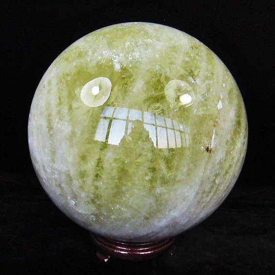 26.9Kg シトリン水晶 丸玉 270mm 同梱不可 [T726-1165]