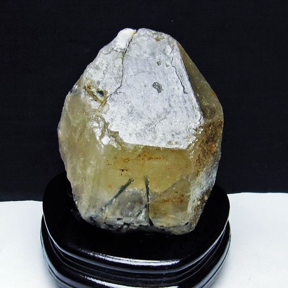 1.8Kg シトリン水晶 原石 トルマリン入り [T726-1275]