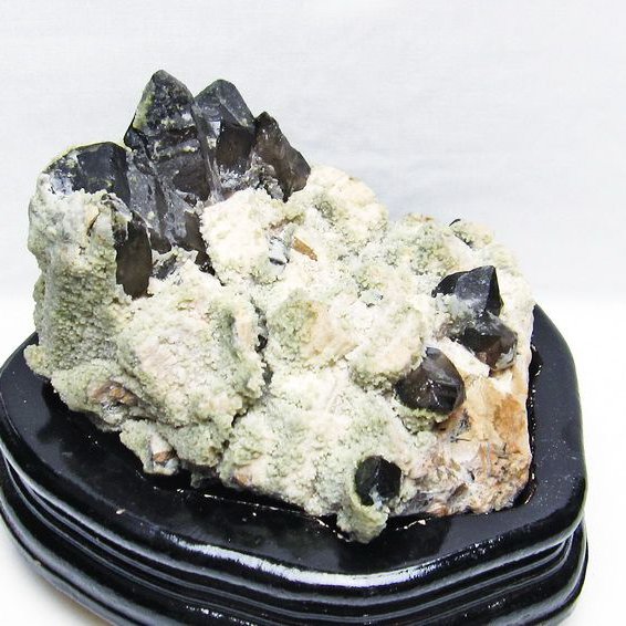 1.1Kg 山東省産 モリオン 純天然 黒水晶 クラスター[t728-1921]