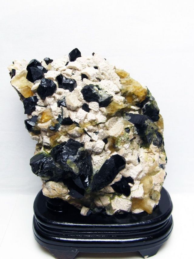 2.4Kg 山東省産 モリオン 純天然 黒水晶 クラスター[T728-1926]