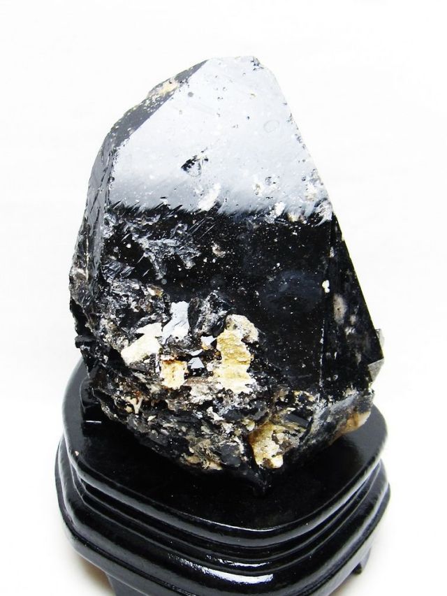 2.3Kg 山東省産 モリオン 純天然 黒水晶 原石[T728-2383]