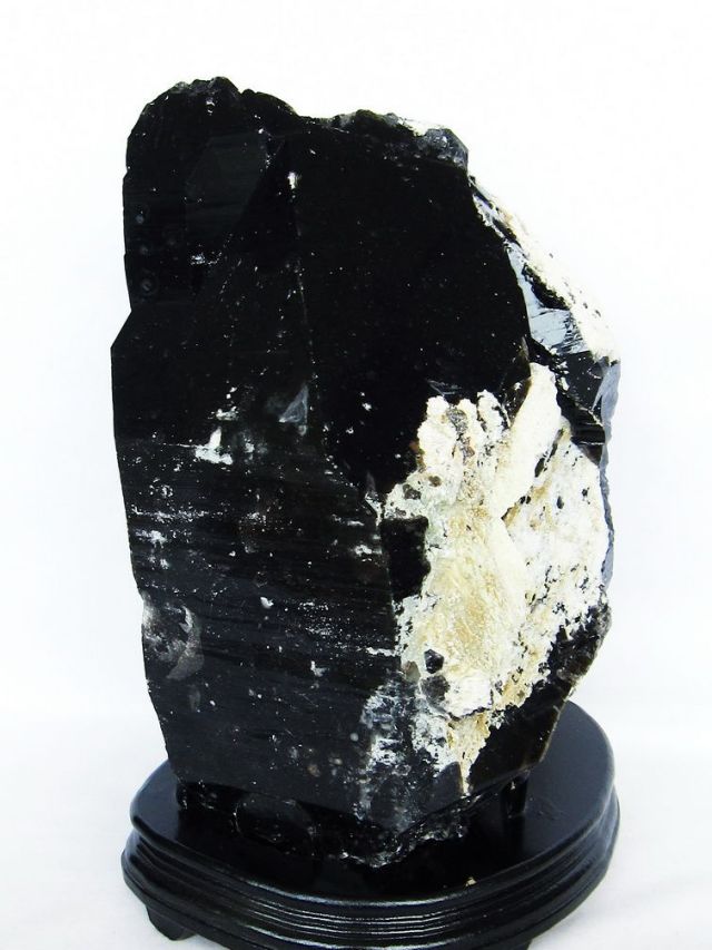 16.4Kg 山東省産 モリオン 純天然 黒水晶 原石 同梱不可 [T728-2432]