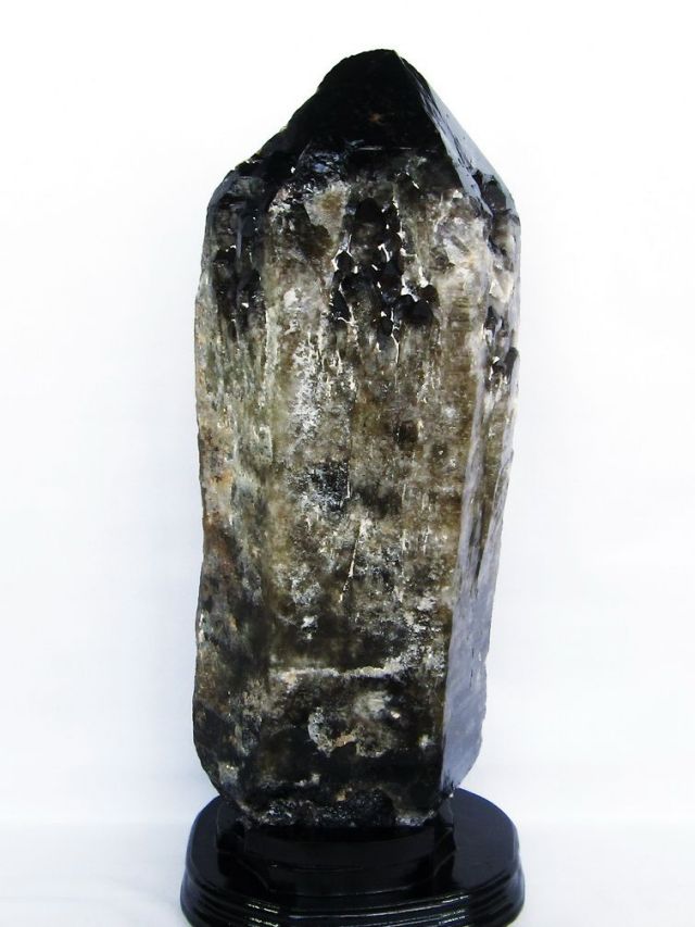 28.8Kg モリオン 純天然 黒水晶 カテドラルライブラリー 水晶 原石同梱不可[T735-3736]