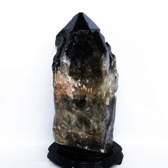 34.5Kg モリオン 純天然 黒水晶 カテドラルライブラリー 水晶 原石 同梱不可 [T735-3820]