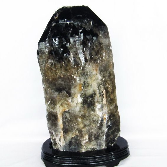 31.9Kg モリオン 純天然 黒水晶 カテドラルライブラリー 水晶 原石 同梱不可 [T735-3835]