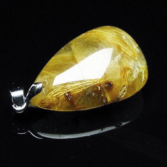 ゴールドタイチンルチル ペンダント [T741-1461]