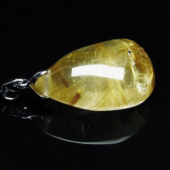 ゴールドタイチンルチル ペンダント [T741-1470]