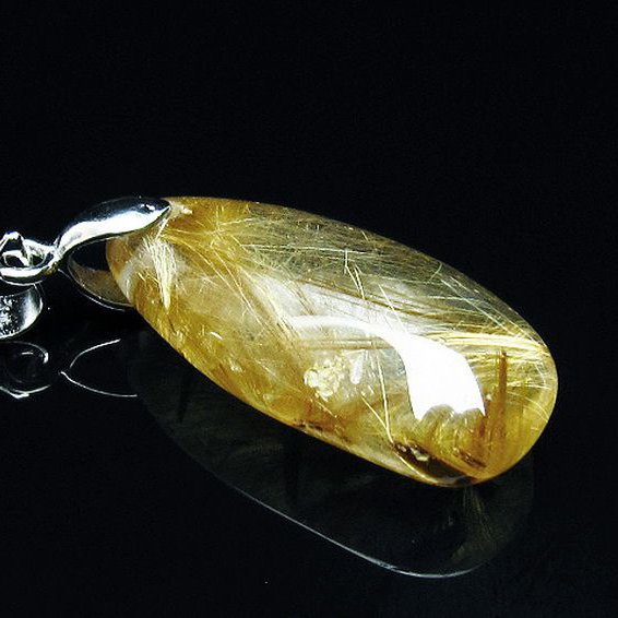 ゴールドタイチンルチル ペンダント [T741-1498]