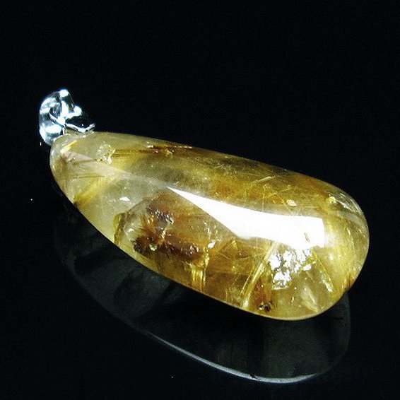 ゴールドタイチンルチル ペンダント [T741-1529]