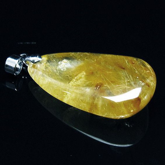 ゴールドタイチンルチル ペンダント [T741-1532]