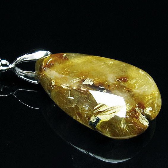 ゴールドタイチンルチル ペンダント [T741-1544]