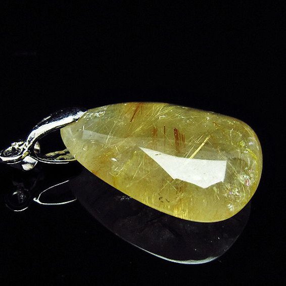 ゴールドタイチンルチル ペンダント [T741-1643]