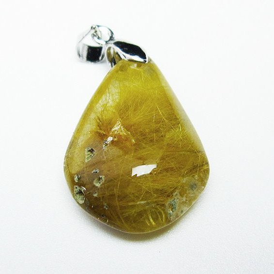 ゴールドタイチンルチルクォーツ ペンダント [T741-1799]