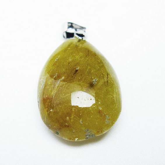 ゴールドタイチンルチルクォーツ ペンダント [T741-1804]