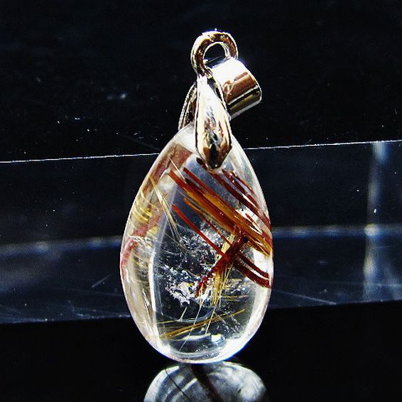 ゴールドタイチンルチル ペンダント [T741-1908]