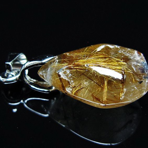 ゴールドタイチンルチル ペンダント [T741-1980]