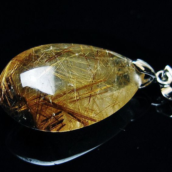 ゴールドタイチンルチル ペンダント [T741-2008]