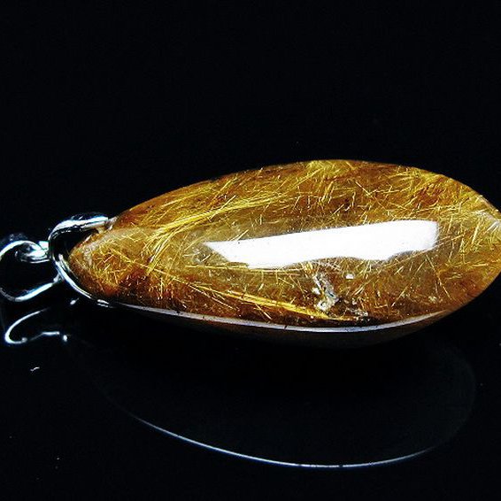 ゴールドタイチンルチル ペンダント [T741-2028]