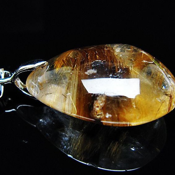 ゴールドタイチンルチル ペンダント [T741-2043]