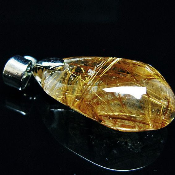 ゴールドタイチンルチル ペンダント [T741-2060]