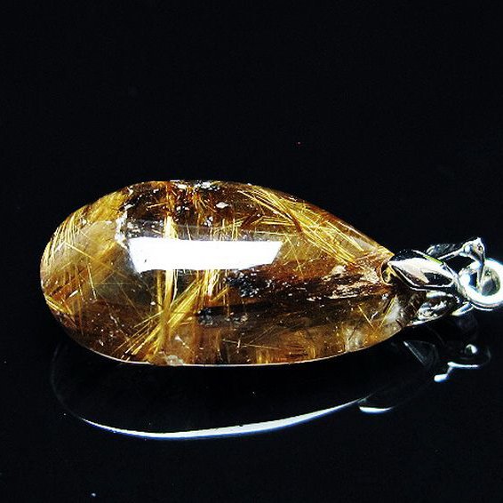 ゴールドタイチンルチル ペンダント [T741-2110]