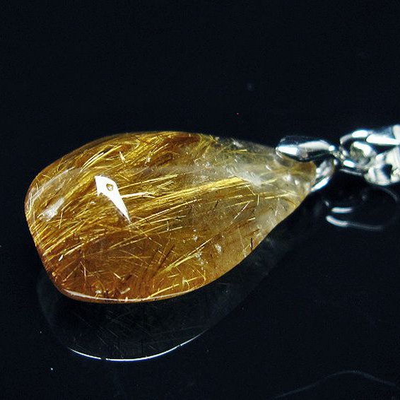 ゴールドタイチンルチル ペンダント [T741-2115]