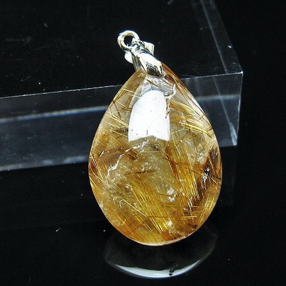 ゴールドタイチンルチル ペンダント [T741-2229]